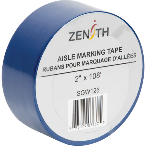 Ruban pour marquage d'all&eacute;es, 2" x 108', PVC, Bleu Groupe Generik