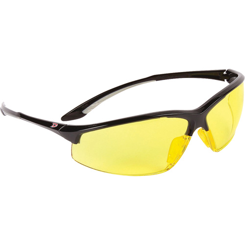 Dynamic Hummingbird Semi-Rimless Safety Glasses, Amber Lens, Anti-Fog, ANSI Z87+/Meets/Exceeds CSA Z94.3 Groupe Generik