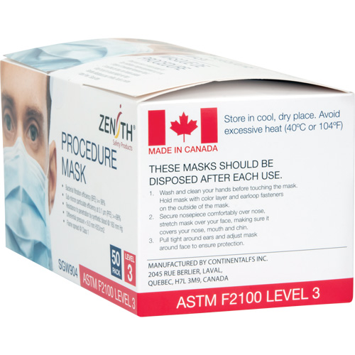 Disposable Procedure Face Masks, ASTM F2100 Level 3, Class 1 Groupe Generik