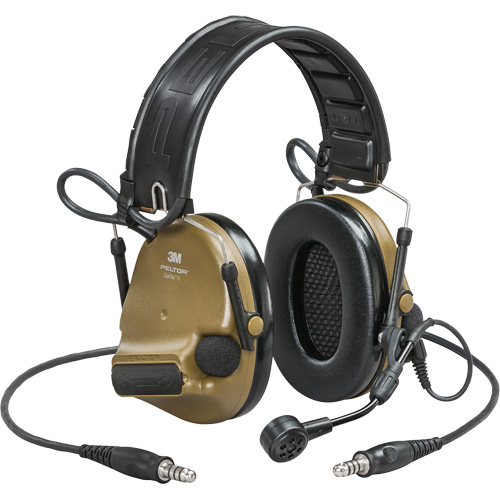 Casque VI NIB avec deux fils de sortie et rail arc Peltor ComTac, Style Bandeau, 23 dB Groupe Generik