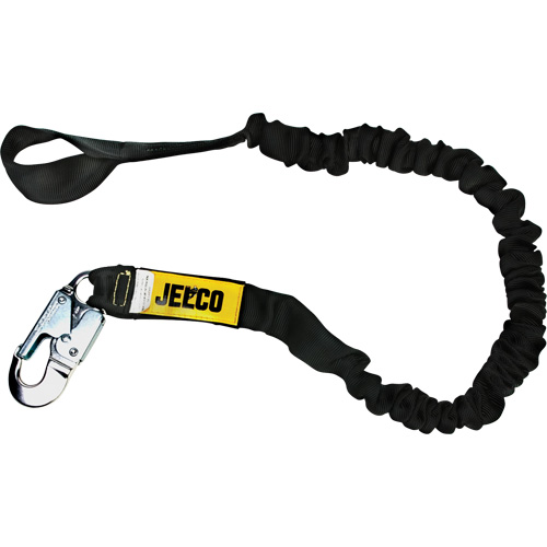 Arc Flash Shock Absorbing Lanyard, 6', Locking Snap Hook Center, Choke-Off Loop Leg Ends, Nylon Groupe Generik