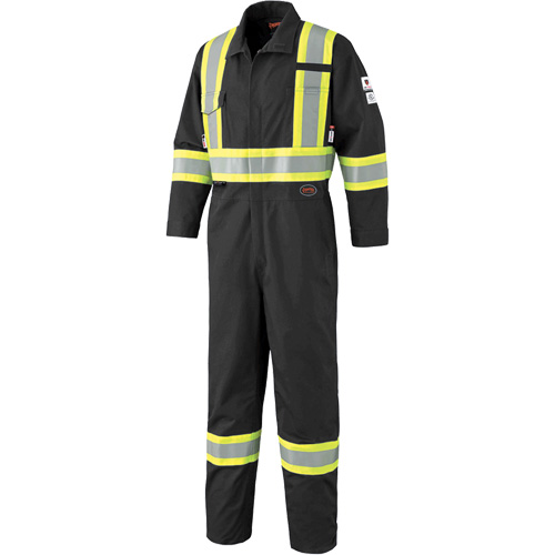 7702BK FR-Tech&reg; 88/12 FR Arc Rated Coveralls, Size 36, Black, 9.7 cal/cm² Groupe Generik