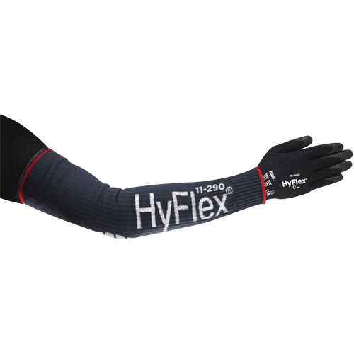 Manchon de compression large et long HyFlex, 18", Kevlar/Polyamide/Spandex/Acier inoxydable, Bleu Groupe Generik