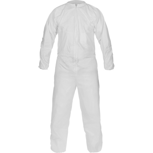 Combinaison non st&eacute;rile de fabrication &eacute;co-efficace CleanMax, Moyen, Blanc, Microporeux Groupe Generik