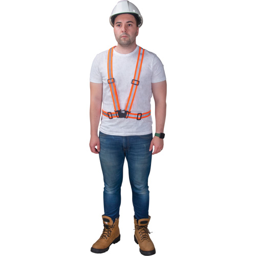 Traffic Harness, High Visibility Orange, Silver Reflective Colour, Medium Groupe Generik