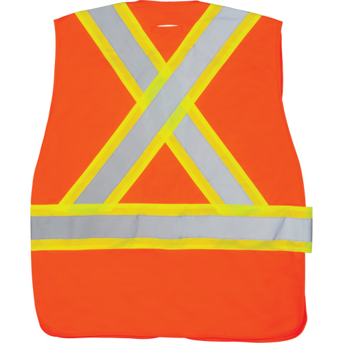 Veste d'arpenteur haute visibilit&eacute; conforme &agrave; la CSA, Orange haute visibilit&eacute;, Moyen, Polyester Groupe Generik