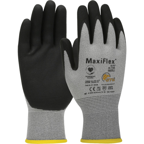 Gants compatibles avec les &eacute;crans tactiles ultral&eacute;gers ATG MaxiFlex Elite, Grand, R&ecirc;vetement Nitrile, Calibre 18, Enveloppe en Nylon Groupe Generik