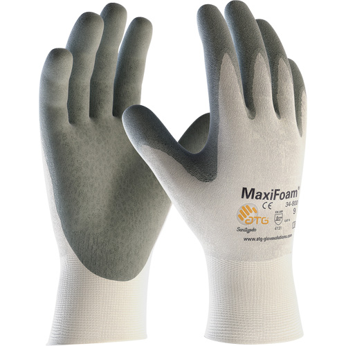 Gants en tricot sans couture de qualit&eacute; sup&eacute;rieure ATG MaxiFoam, Grand, R&ecirc;vetement Nitrile, Calibre 15, Enveloppe en Nylon Groupe Generik