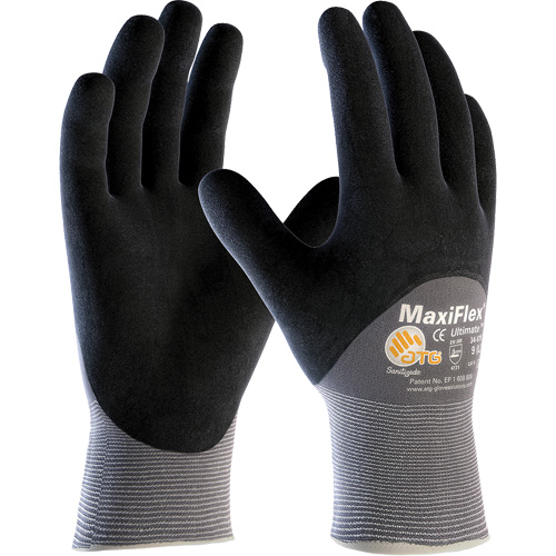 Gants compatibles avec les &eacute;crans tactiles ATG MaxiFlex Ultimate, Grand, R&ecirc;vetement Nitrile, Calibre 15, Enveloppe en Nylon/&eacute;lasthanne Groupe Generik