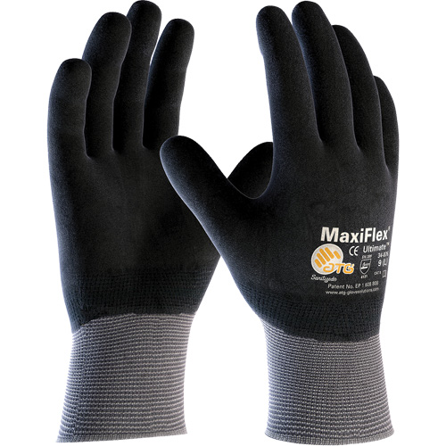 Gants compatibles avec les &eacute;crans tactiles ATG MaxiFlex Ultimate, Grand, R&ecirc;vetement Nitrile, Calibre 15, Enveloppe en Nylon/&eacute;lasthanne Groupe Generik