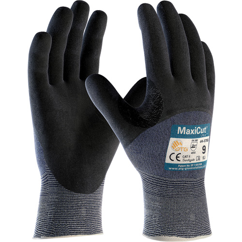 Gants r&eacute;sistants aux coupures en tricot sans couture ATG MaxiCut Ultra, Taille Grand, Calibre 15, Rev&ecirc;tement Nitrile, Enveloppe en Fil technique, ASTM ANSI niveau A3/EN 388 niveau 5/EN 388 niveau C Groupe Generik