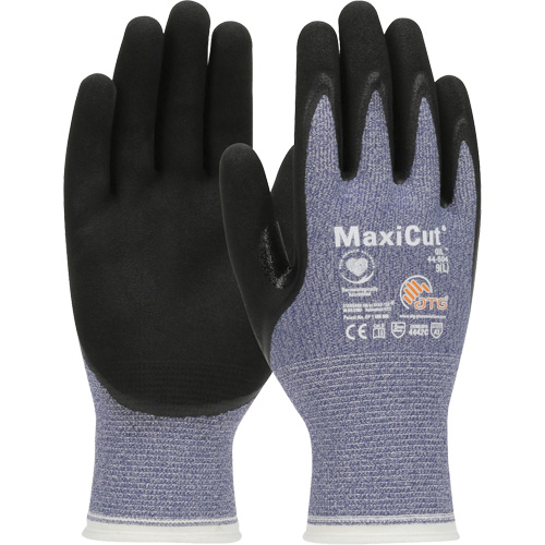 Gants r&eacute;sistants aux coupures dans un milieu de travail huileux ATG MaxiCut, Taille Grand, Calibre 15, Rev&ecirc;tement Nitrile, Enveloppe en Fil technique, ASTM ANSI niveau A3/EN 388 niveau 4/EN 388 niveau C Groupe Generik