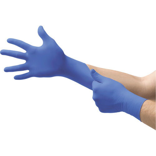 Gants d'examen d'usage multiple Microflex Cobalt N19, T-petit, Nitrile, 3,9 mils, Sans poudre, Bleu, Classe 2 Groupe Generik