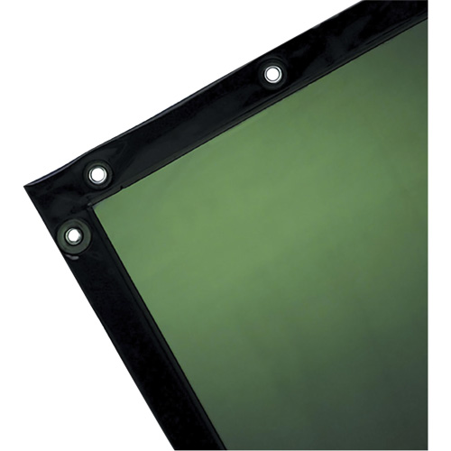 Welding Curtain, 72" x 72", Moderate Transparency, Green Groupe Generik