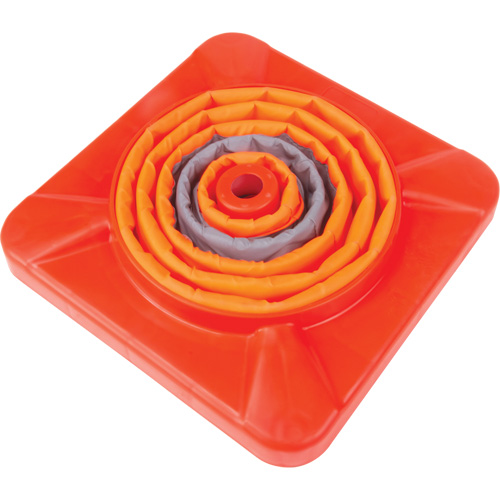 C&ocirc;ne de signalisation repliable, 18" h, Orange Groupe Generik