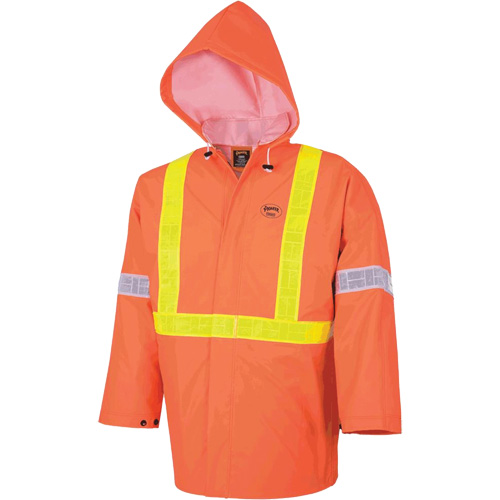 R85 Ensemble imperm&eacute;able de s&eacute;curit&eacute; 3 pi&egrave;ces ignifuge Element FR, Petit, Orange haute visibilit&eacute; Groupe Generik