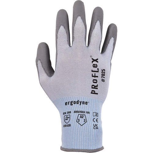Gants r&eacute;sistant &agrave; la coupe Proflex 7025, Taille Petit, Calibre 18, Rev&ecirc;tement Polyur&eacute;thane, Enveloppe en Nylon/PEHP/Spandex, ASTM ANSI niveau A2/EN 388 niveau B Groupe Generik