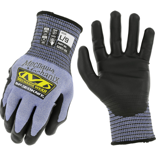Gants r&eacute;sistants aux coupures SpeeKnit S2EC33, Taille Moyen/8, Calibre 18, Rev&ecirc;tement Ur&eacute;thane, Enveloppe en PEHP/Tungst&egrave;ne, ASTM ANSI niveau A5/EN 388 niveau D Groupe Generik