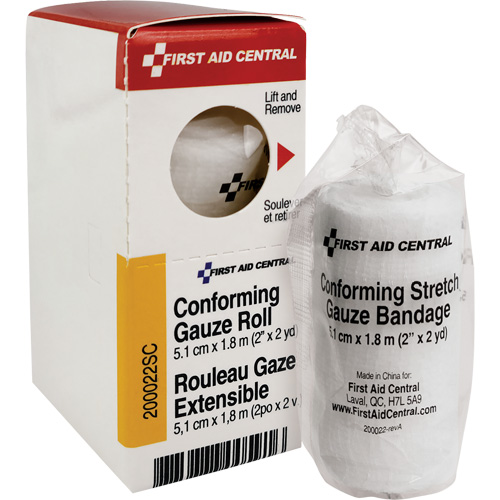Recharge de bandage en gaze &eacute;tirable et conforme SmartCompliance, Rouleau, 6' lo x 2" la, St&eacute;rile, Dispositif m&eacute;dical Classe 1 Groupe Generik