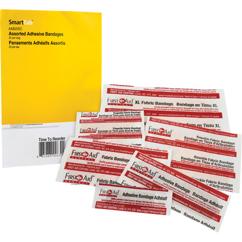 Recharge de bandages adh&eacute;sifs SmartCompliance, Assorti, Tissu/Plastique, Non st&eacute;rile Groupe Generik