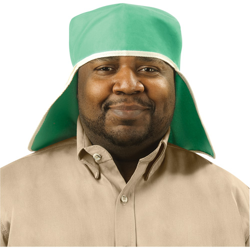 Chapeau avec couvre-nuque en coton ignifug&eacute; Weldlite, Taille unique, Vert Groupe Generik