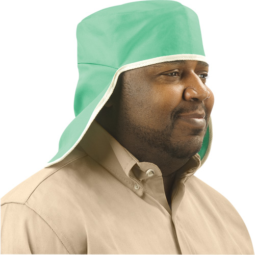 Chapeau avec couvre-nuque en coton ignifug&eacute; Weldlite, Taille unique, Vert Groupe Generik