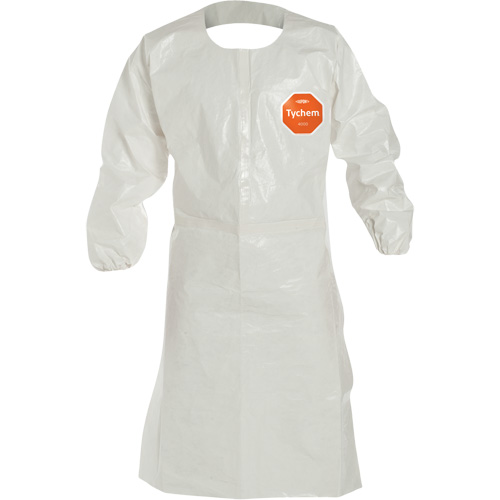 Disposable Sleeved Apron, Tychem&reg; 4000, White, 44" L Groupe Generik