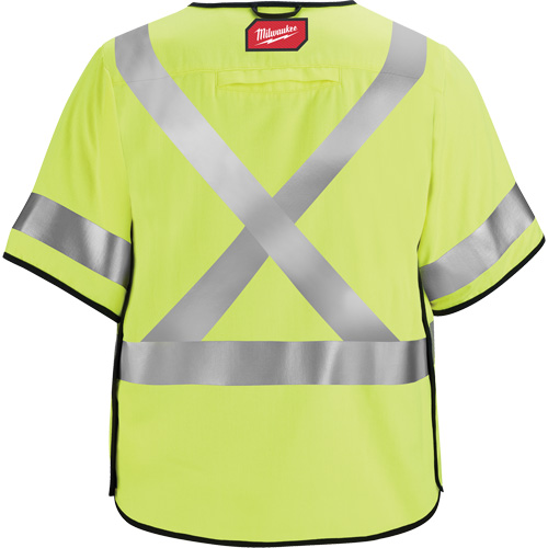 Breakaway Mesh Safety Vest, Black/High Visibility Lime-Yellow, Medium/Small Groupe Generik