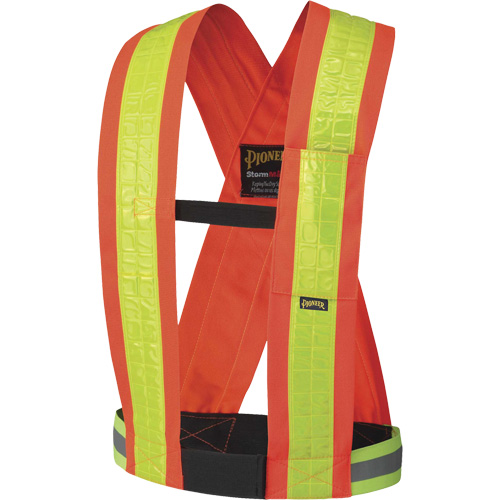 5593 Safety Sash, High Visibility Orange, Yellow Reflective Colour, One Size Groupe Generik
