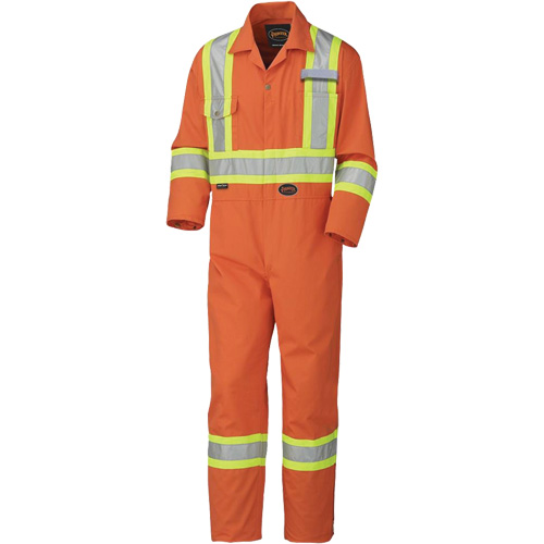 5513 Industrial Wash Coveralls, 36, High Visibility Orange Groupe Generik