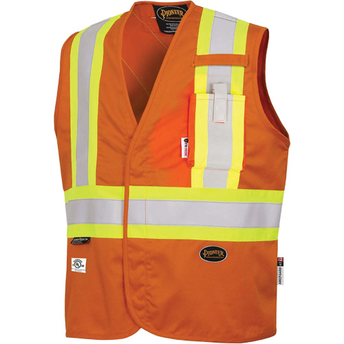 7728 FR-Tech&reg; Flame-Resistant Arc Safety Vest, Small, High Visibility Orange, 10 cal/cm² Groupe Generik