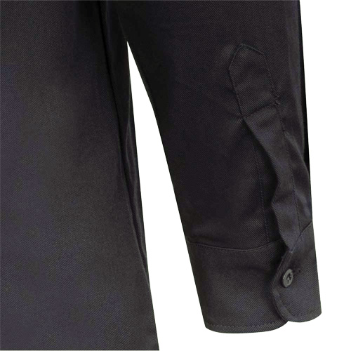 7742 FR-Tech&reg; Flame-Resistant Safety Shirt, Small, Navy Blue Groupe Generik