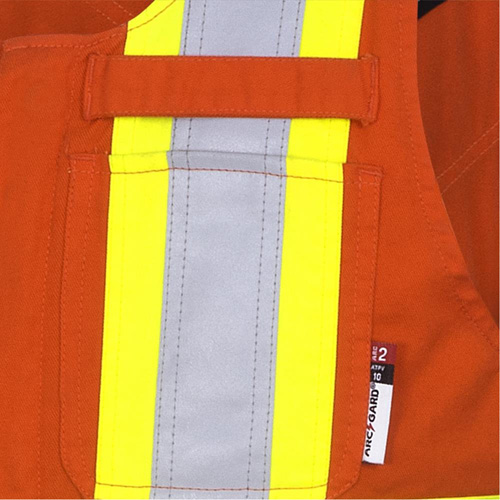 7712 FR-Tech&reg; Flame-Resistant Overalls, Small, High Visibility Orange Groupe Generik