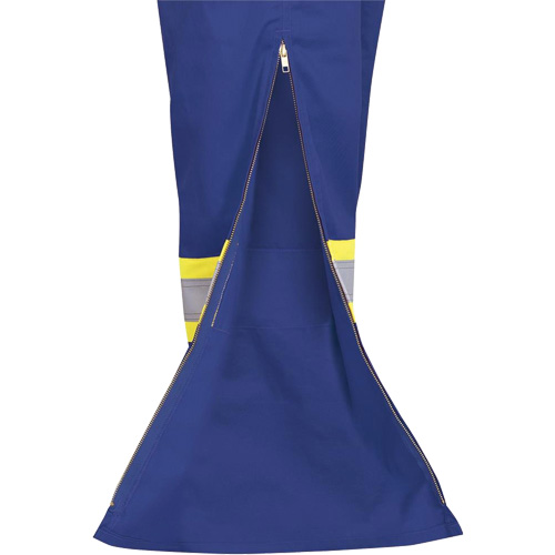 7706 FR-Tech&reg; Flame-Resistant Coverall with Leg Zippers, Size 36, Royal Blue, 9.7 cal/cm² Groupe Generik
