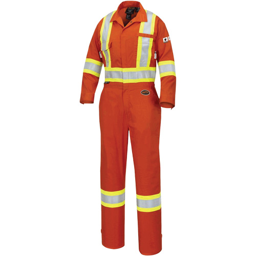 7702W FR-Tech&reg; Women's FR/Arc-Rated Coveralls, Size X-Small, High Visibility Orange, 10 cal/cm² Groupe Generik
