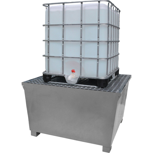 Steel Ultra-IBC Spill Pallet&reg;, 370 US gal. Spill Capacity, 57.6" x 34.7" x 56.9" Groupe Generik