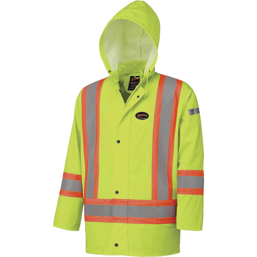 5894 Flame Resistant Waterproof Jacket, 2X-Large, High Visibility Lime-Yellow Groupe Generik