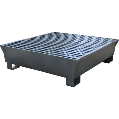 4-Drum Steel Ultra-Spill Pallet&reg;, 68 US gal. Spill Capacity, 49.1" x 47.1" x 10.9" Groupe Generik