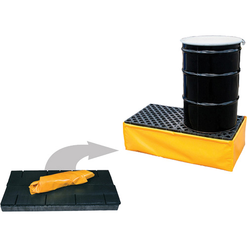 Ultra-Spill Pallet flexible, 2 barils, Capacit&eacute; de d&eacute;versement 66 gal. US, 48" x 24" x 14" Groupe Generik