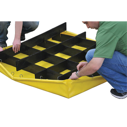 4-Drum Flexible Ultra-Spill Pallet&reg;, 66 US gal. Spill Capacity, 48" x 48" x 7" Groupe Generik