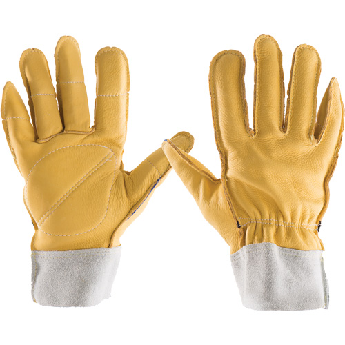 All-Leather Gloves, 7/Small, Grain Leather Palm, Elastic Cuff Groupe Generik