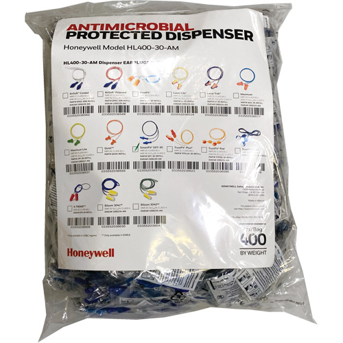 Recharge de bouchons doreille SDT-30 pour le distributeur HL400, Vrac - Sac en poly, Avec cordon Groupe Generik