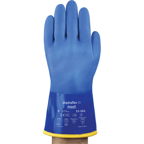 Gants jetables AlphaTec 23-202, Taille 8, 11,8" lo, Coton, Doublure en Molleton Groupe Generik