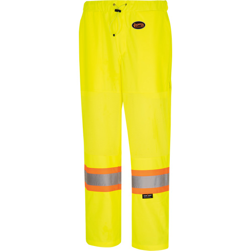 5999PW Women's  Traffic Safety Pants, Polyester, X-Small, High Visibility Lime-Yellow Groupe Generik