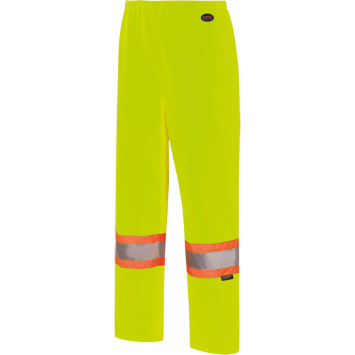 5629W Women's Waterproof Bib Pants, Polyester/Polyurethane, X-Small, High Visibility Lime-Yellow Groupe Generik