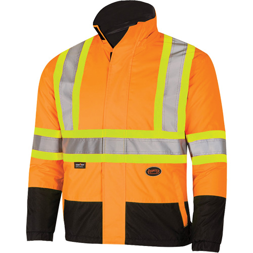 5770 Waterproof Reversible Safety Jacket, Polyester/Polyurethane, High Visibility Orange, Small Groupe Generik