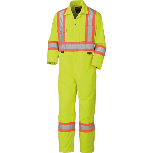 5512T High-Visibility Coveralls, 40 (Tall), High Visibility Lime-Yellow Groupe Generik