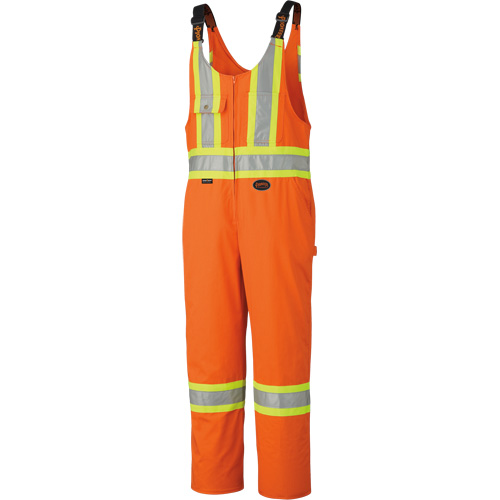 6617ZT High-Visibility Safety Overalls with Leg Zippers, Poly-Cotton, 40 (Tall), High Visibility Orange Groupe Generik