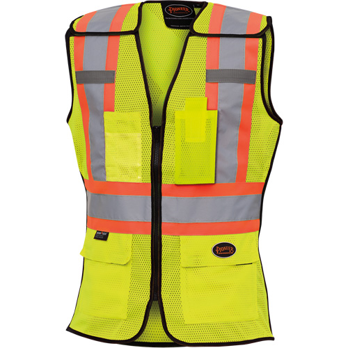 489 Veste de s&eacute;curit&eacute; d&eacute;tachable haute visibilit&eacute;, Jaune lime haute visibilit&eacute;, T-petit, Polyester Groupe Generik