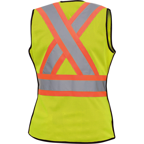489 Veste de s&eacute;curit&eacute; d&eacute;tachable haute visibilit&eacute;, Jaune lime haute visibilit&eacute;, T-petit, Polyester Groupe Generik